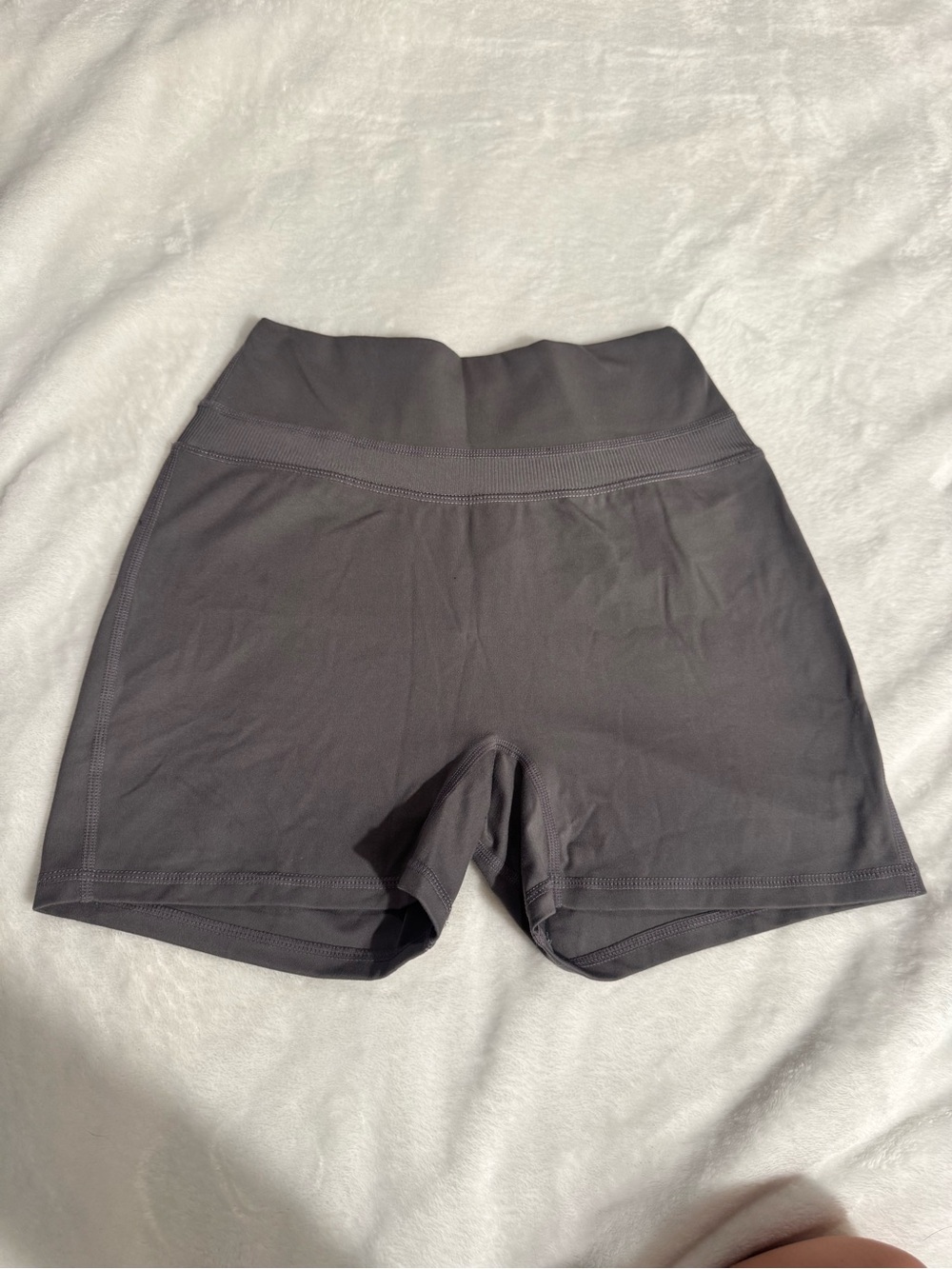 Alphalete High-Rise Bike Shorts — Charcoal
